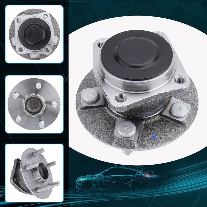 IRONTEK Rear Wheel Hub and Bearing Assembly 512218 Compatible for Pontiac 2003-2008 Vibe, for Toyota 2000-2005 Celica/2003-2009 Corolla/2003-2008 Matrix, 5 Lugs Wheel Hub Assembly 2 PCS - Image 3